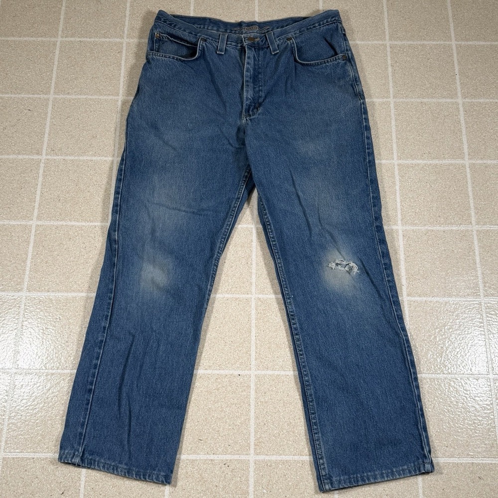 Vintage Texas Jeans USA Mens 32x28 Made In USA Denim Blue Relaxed Fit Workwear